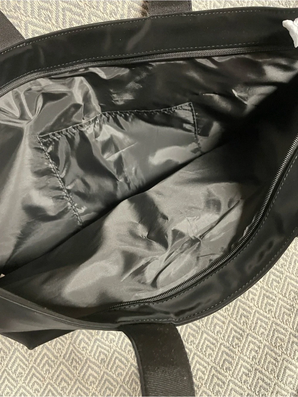 Victoria's Secret Black Tote with Silver VSX Logo